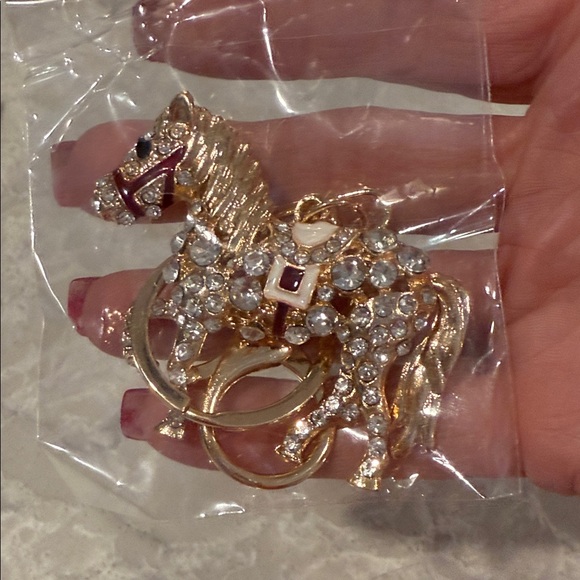 Rhinestone horse bag charm - Picture 2 of 3